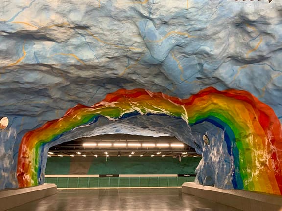 Subway art in Stockholm train stations